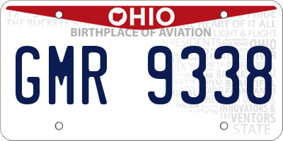 OH license plate GMR9338