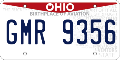 OH license plate GMR9356