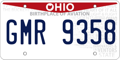 OH license plate GMR9358