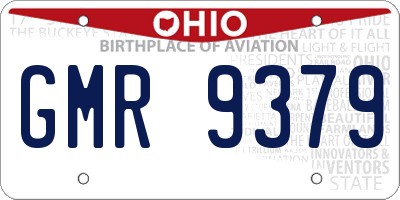 OH license plate GMR9379