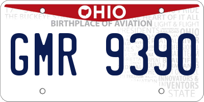 OH license plate GMR9390