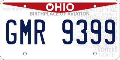 OH license plate GMR9399
