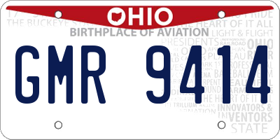 OH license plate GMR9414