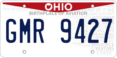 OH license plate GMR9427
