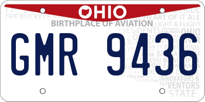 OH license plate GMR9436