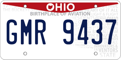 OH license plate GMR9437