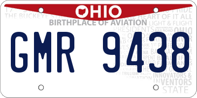 OH license plate GMR9438