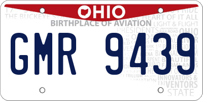 OH license plate GMR9439