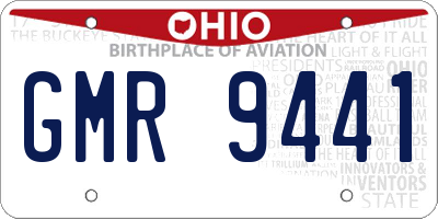 OH license plate GMR9441
