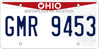 OH license plate GMR9453