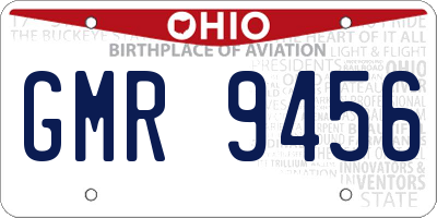 OH license plate GMR9456