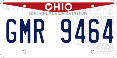 OH license plate GMR9464