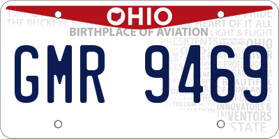 OH license plate GMR9469