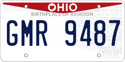 OH license plate GMR9487