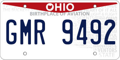 OH license plate GMR9492