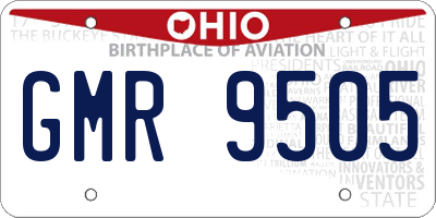 OH license plate GMR9505