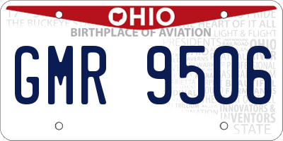 OH license plate GMR9506