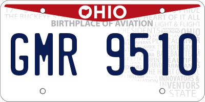 OH license plate GMR9510