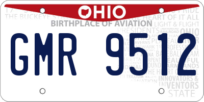 OH license plate GMR9512