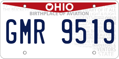 OH license plate GMR9519