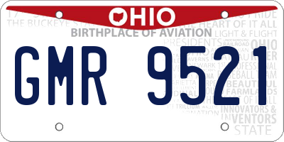 OH license plate GMR9521