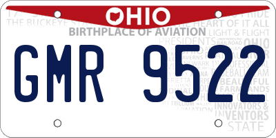 OH license plate GMR9522