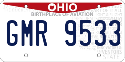 OH license plate GMR9533