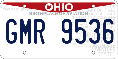 OH license plate GMR9536