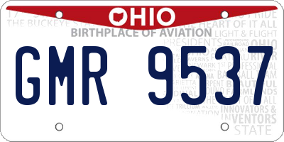 OH license plate GMR9537