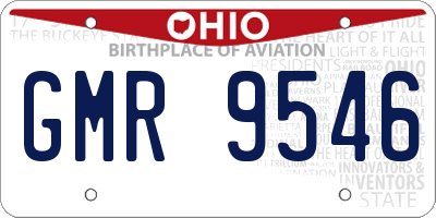 OH license plate GMR9546