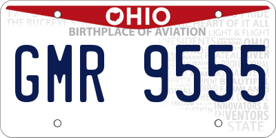 OH license plate GMR9555