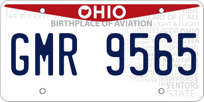 OH license plate GMR9565