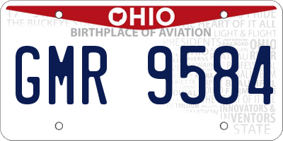 OH license plate GMR9584