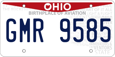 OH license plate GMR9585