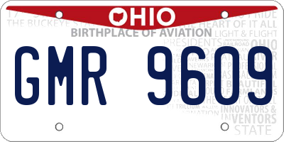 OH license plate GMR9609