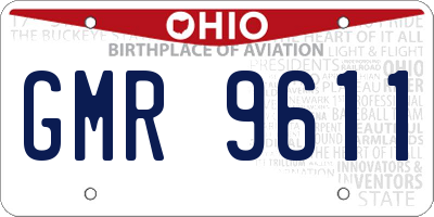 OH license plate GMR9611