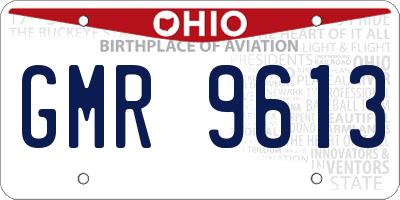 OH license plate GMR9613