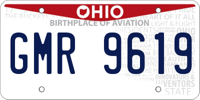 OH license plate GMR9619