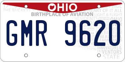 OH license plate GMR9620