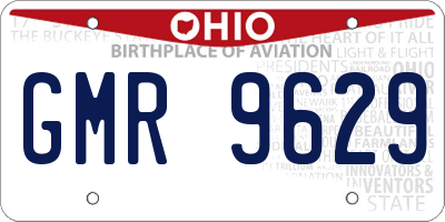 OH license plate GMR9629