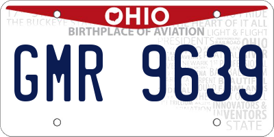 OH license plate GMR9639