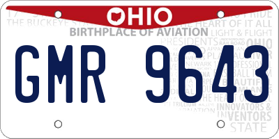 OH license plate GMR9643