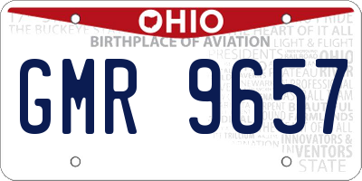 OH license plate GMR9657