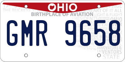 OH license plate GMR9658