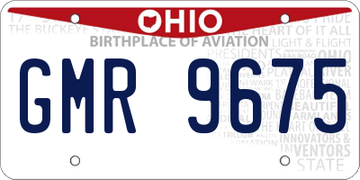 OH license plate GMR9675