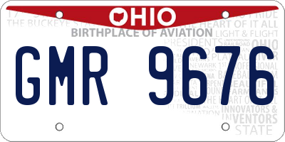 OH license plate GMR9676