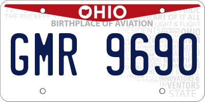 OH license plate GMR9690