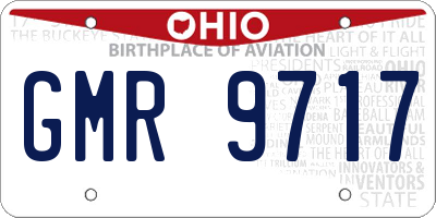 OH license plate GMR9717