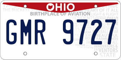 OH license plate GMR9727