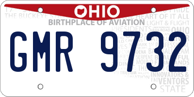 OH license plate GMR9732